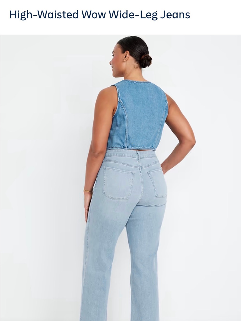Old Navy Wow Wide Leg Plus High Waist Size 20 Light Blue Women’s Jeans